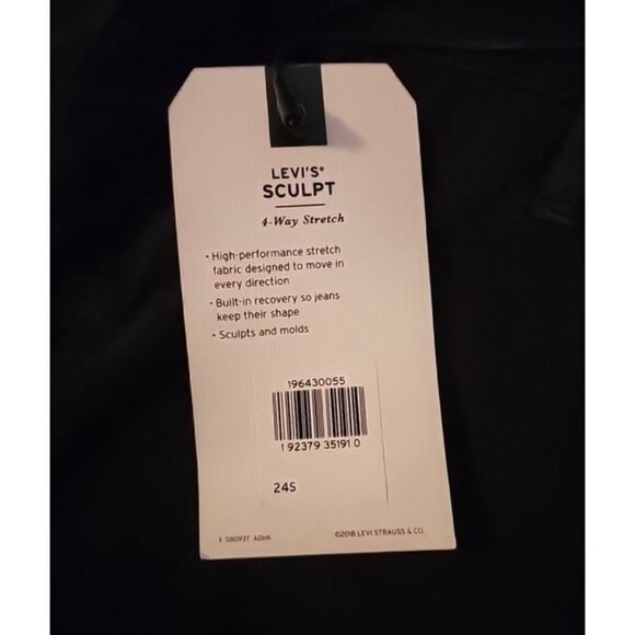 Levi's Jeans Women’s Size 24S Black 311 Shaping Skinny Denim Jeans Black Stretch - Picture 4 of 16